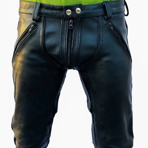 Men's Black Leather Pants